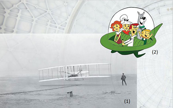 The Wright Brothers and the Jetsons Image