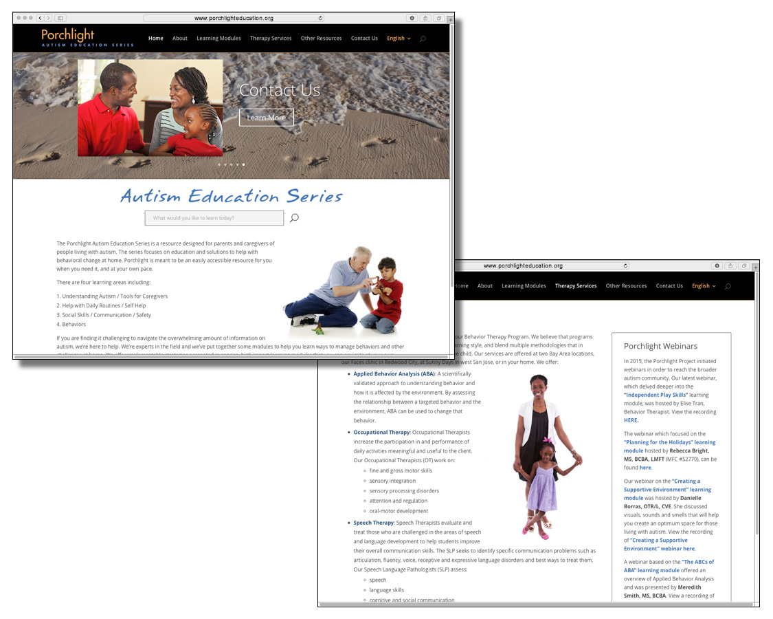 Porchlight Website - Porchlight Autism Education Series